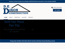 Tablet Screenshot of dedixonconstruction.com